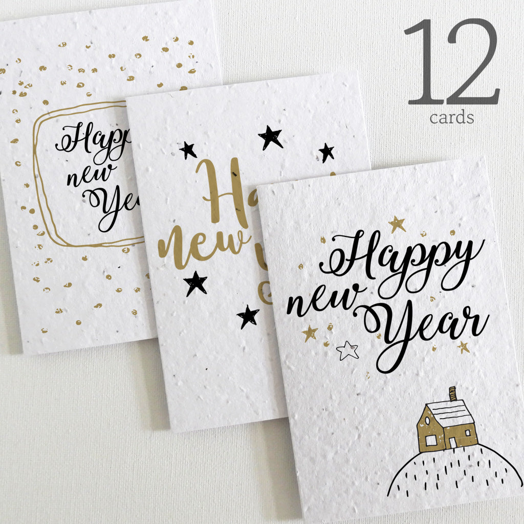 new year cards plantable