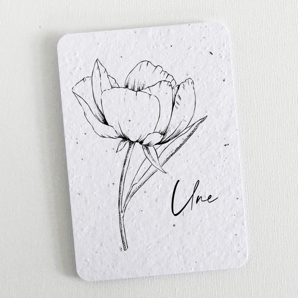 Numéro de table baptême à planter