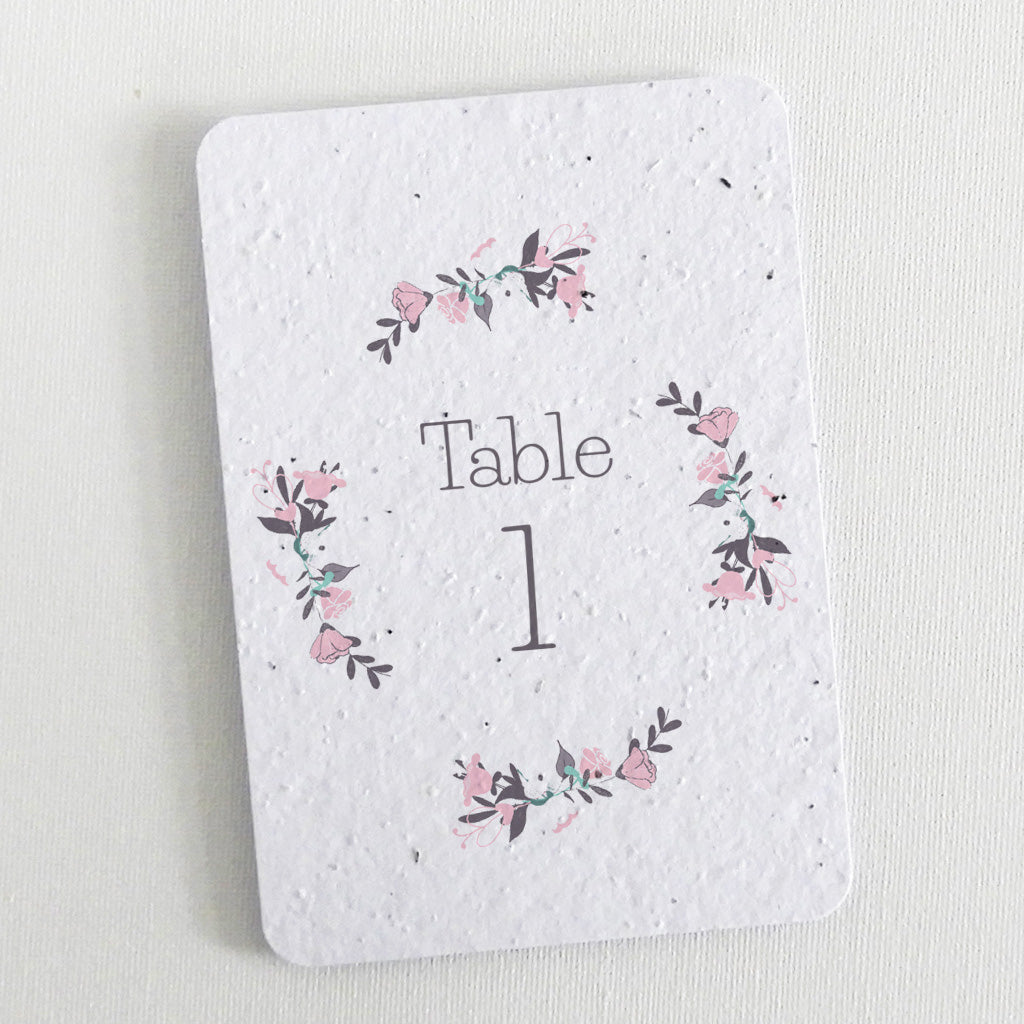 Numéro de table baptême à planter