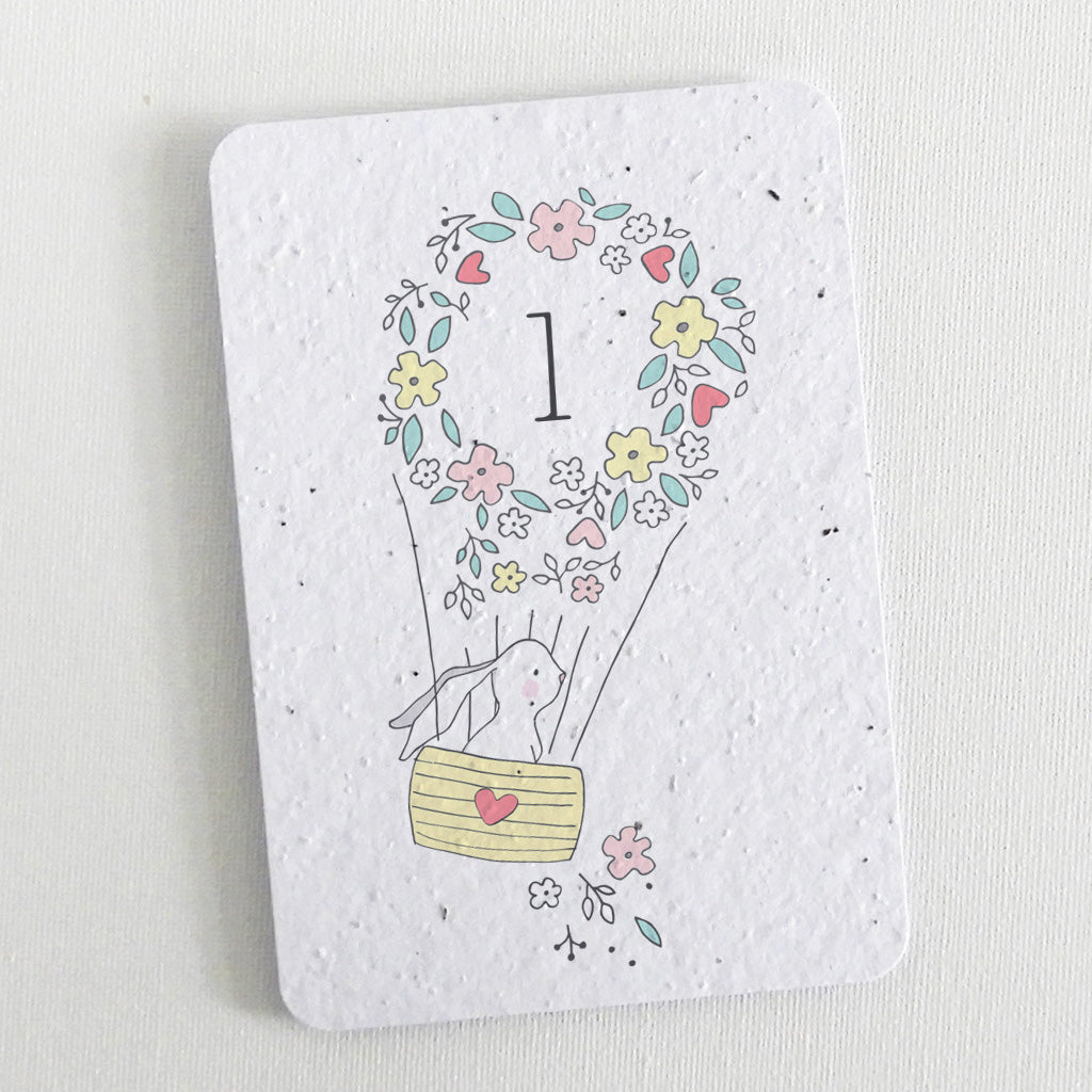 Numéro de table baptême à planter