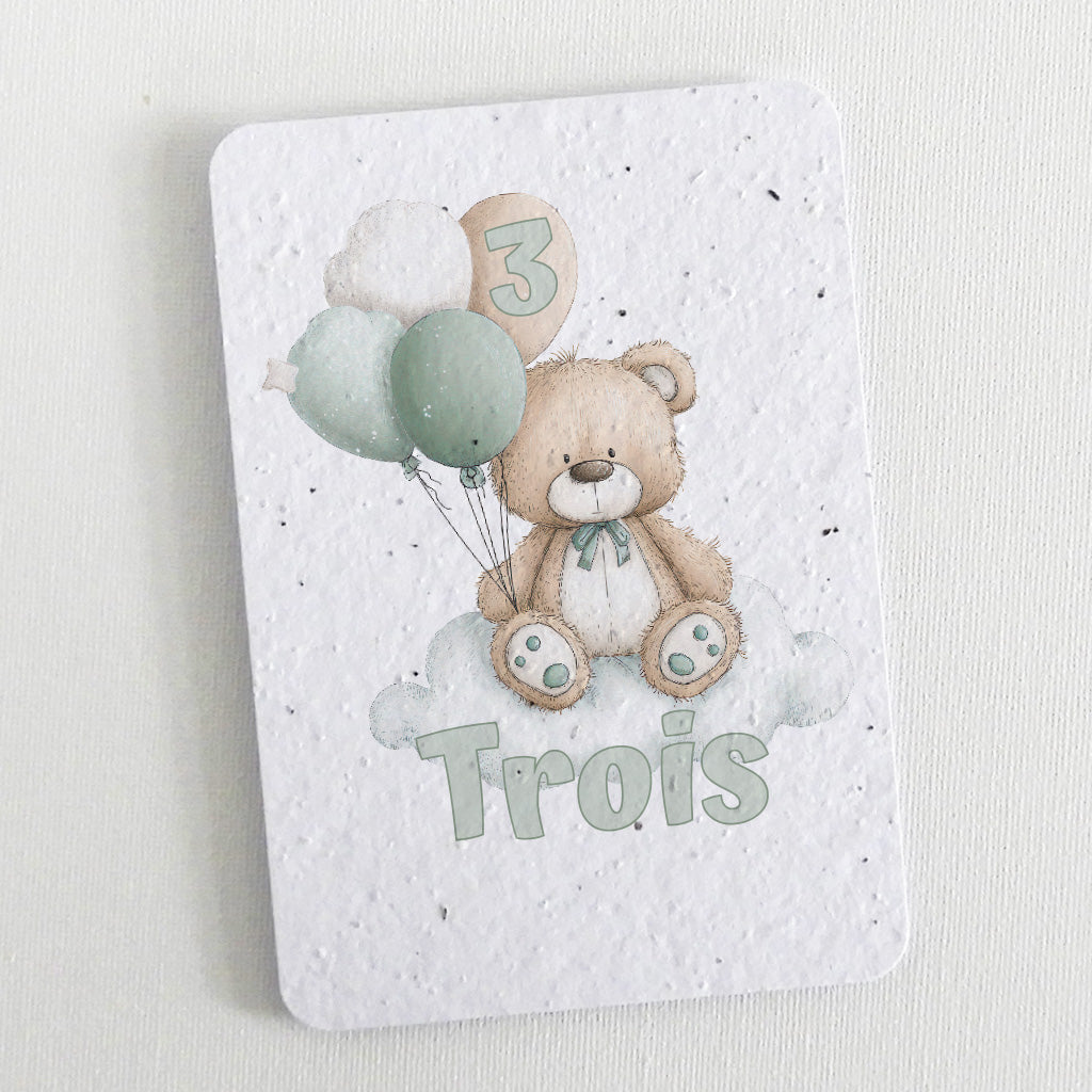 numéro de table écoresponsable nounours