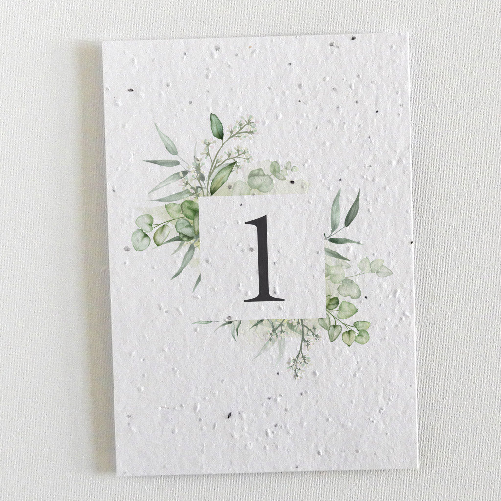 Numéro de table papier ensemencé