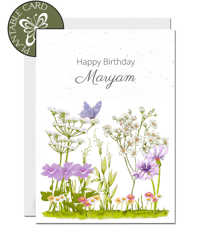 plantable birthday card personalised garden 