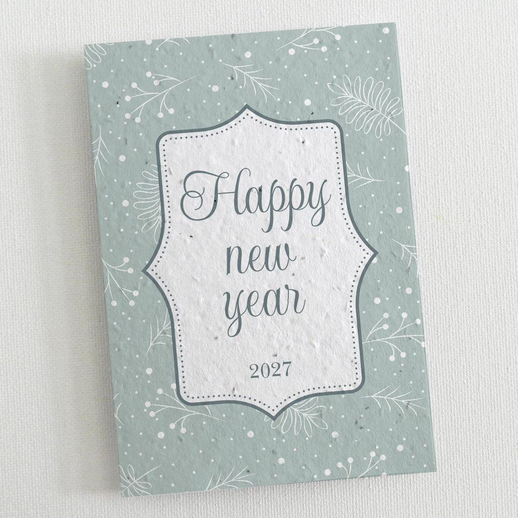 plantable new year card