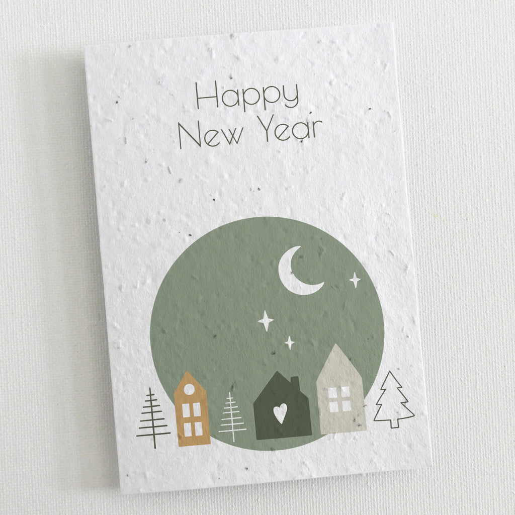 plantable new year card