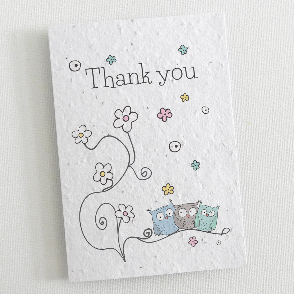 seed paper card thank you