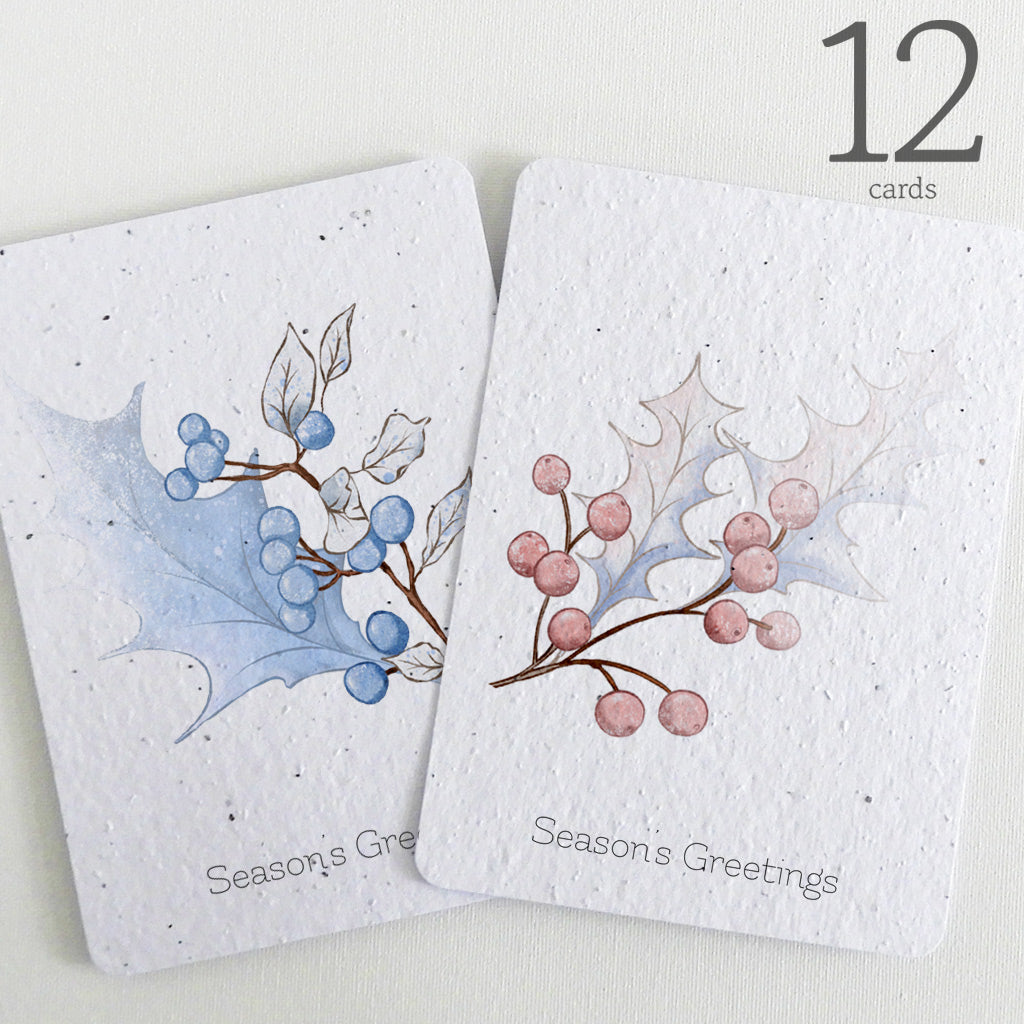 seed paper cards season&#39;s greetings