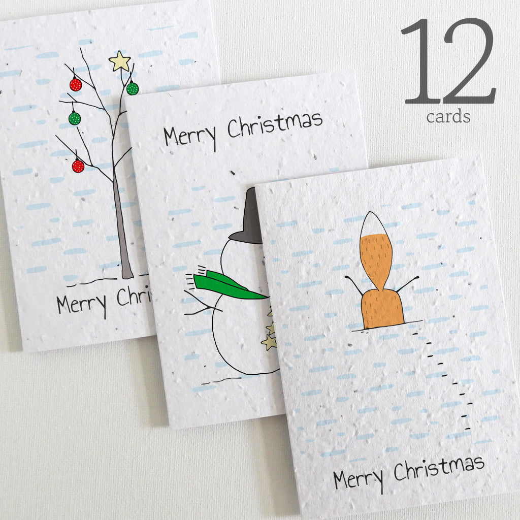 seed paper christmas cards