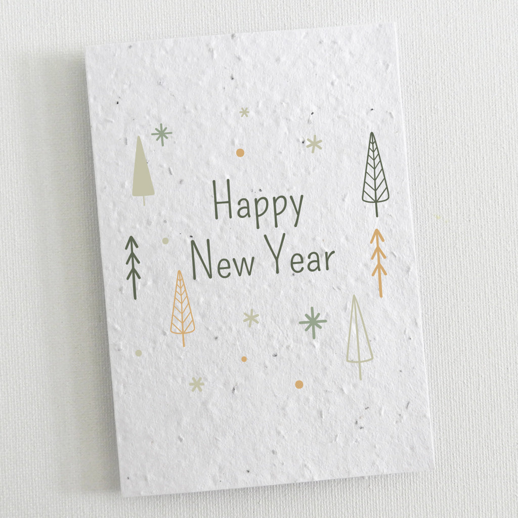 seed paper new year card