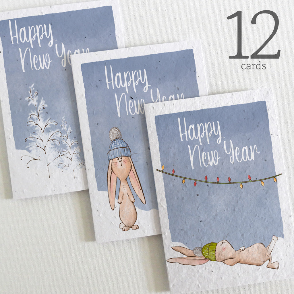 seed paper new year cards