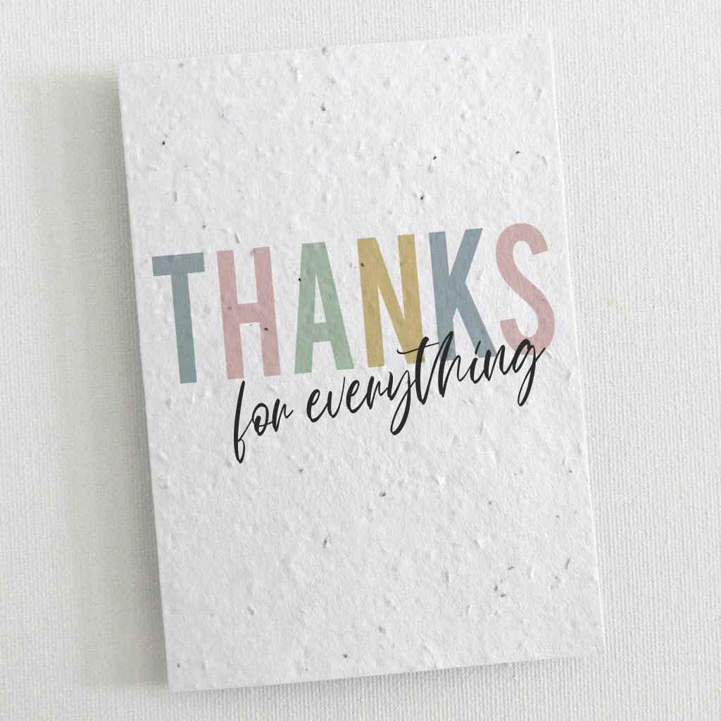 seed paper thank you card