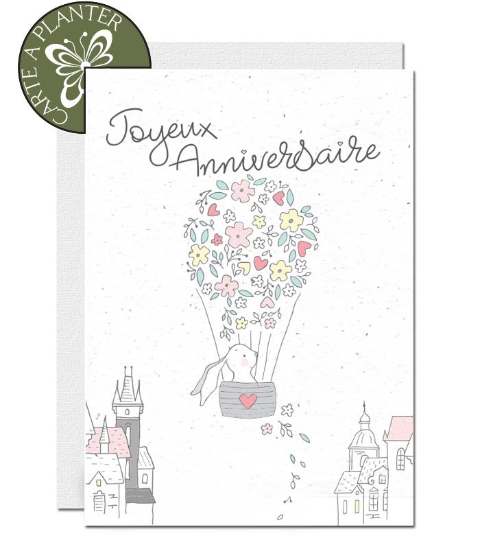 cartes d'anniversaire à planter 