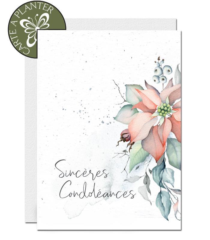 Carte de condoléance à planter 
