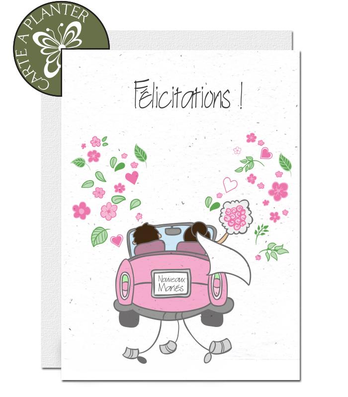 carte de mariage écoresponsable