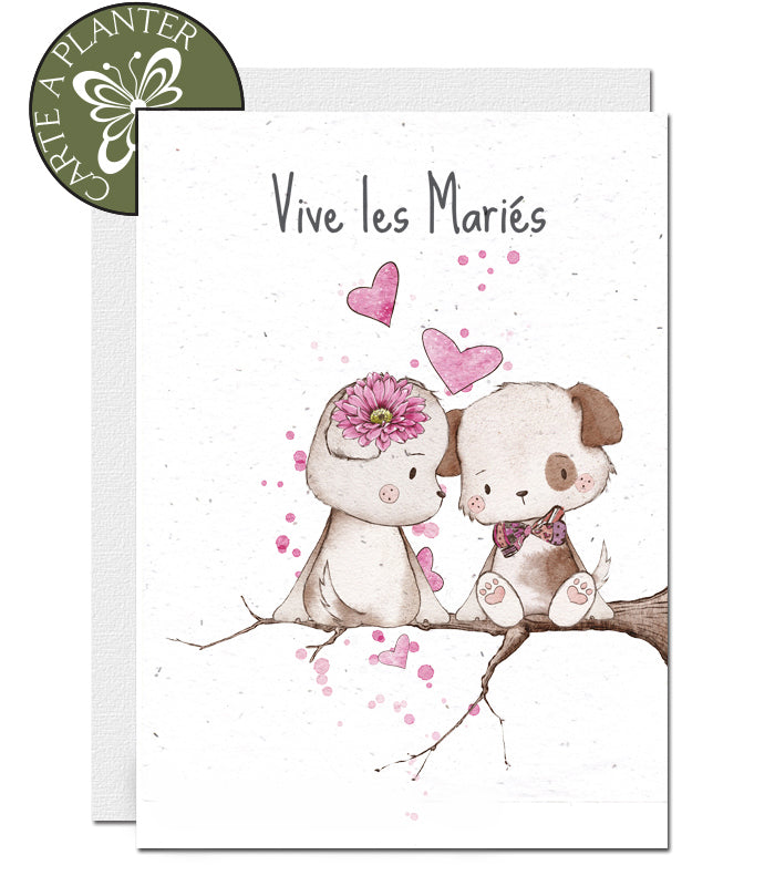 Carte à planter écoresponsable mariage