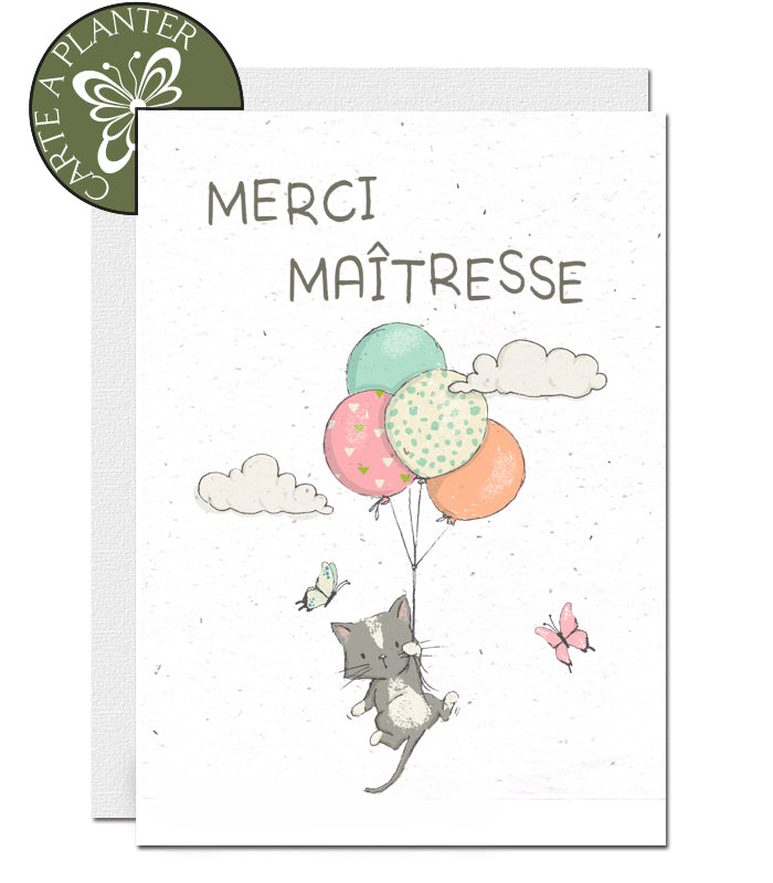 Carte à planter merci maîtresse