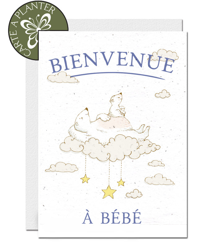Carte à planter bienvenue à bébé