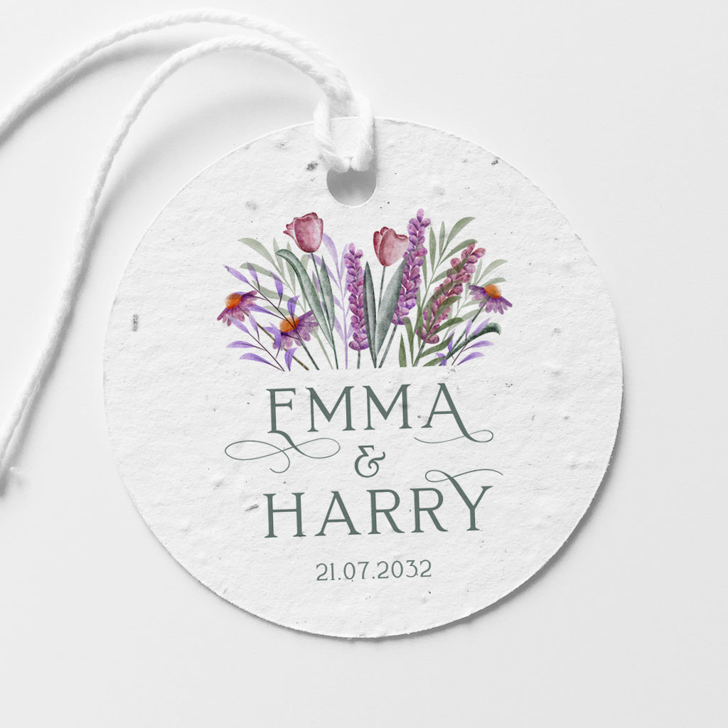 Étiquette mariage à planter