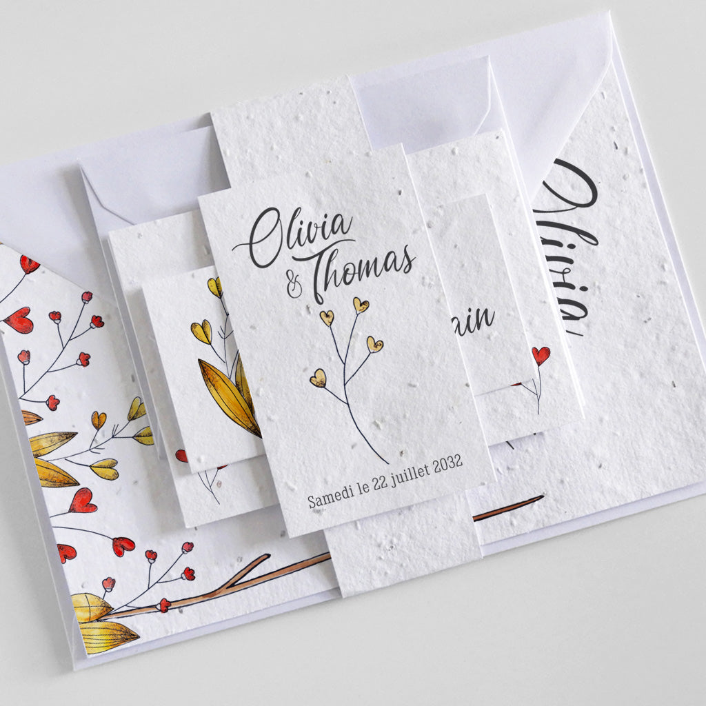 Boho Plantable Wedding Stationery - Sample Pack