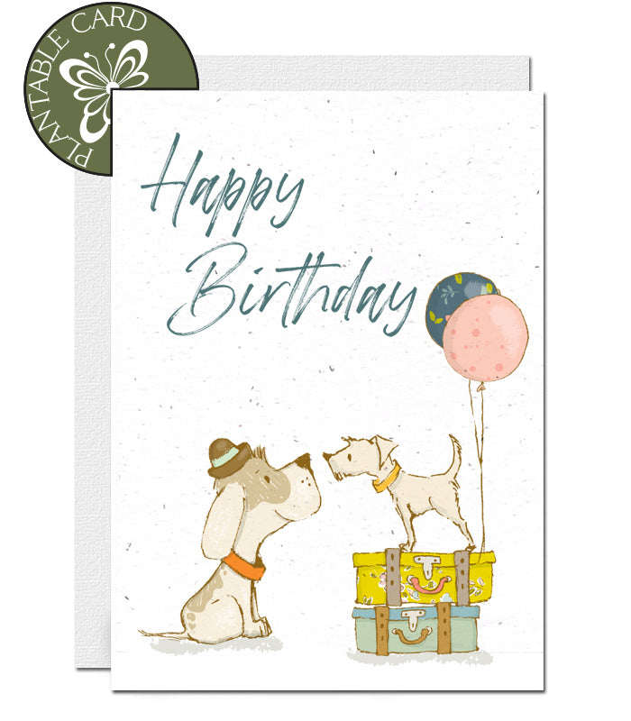 plantable card birthday dogs