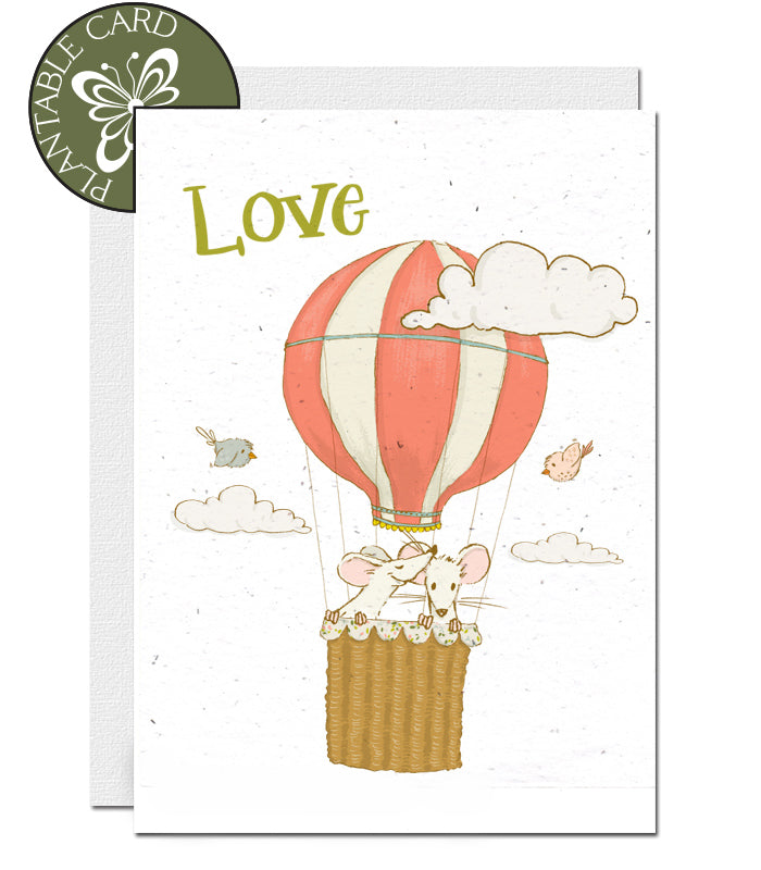 seed paper card valentine&#39;s day