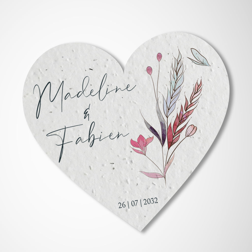 Cadeau invité cœur ensemencé