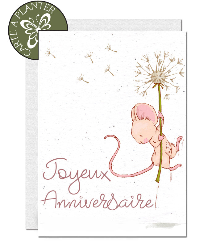 carte à planter anniversaire fille