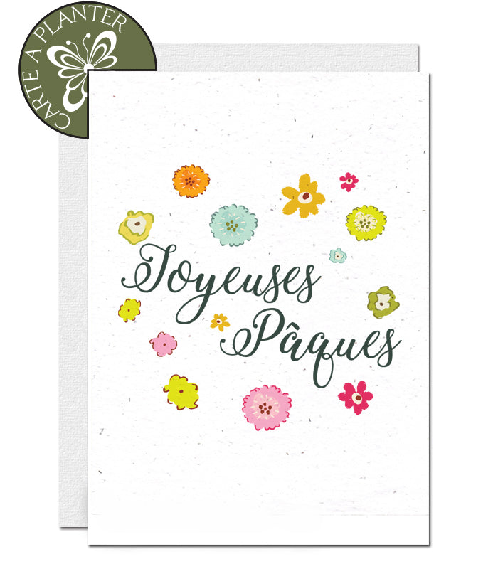 carte papier ensemence paques