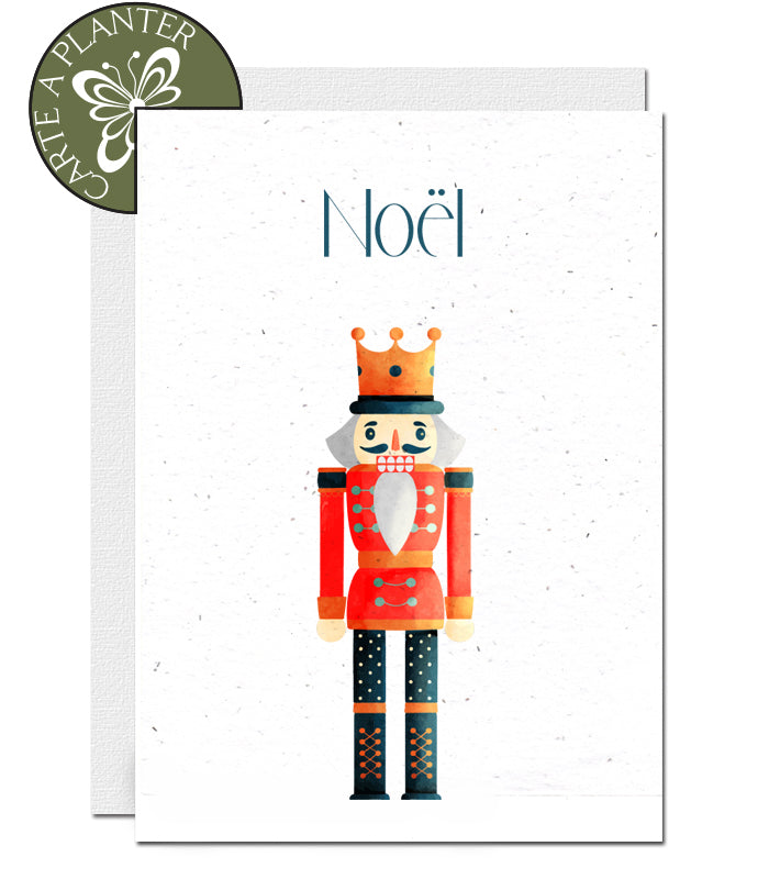 Carte de noel à planter casse noisette