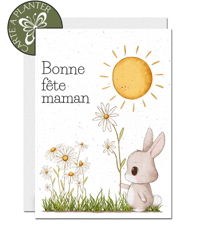 Carte ensemencée  bonne fête maman 