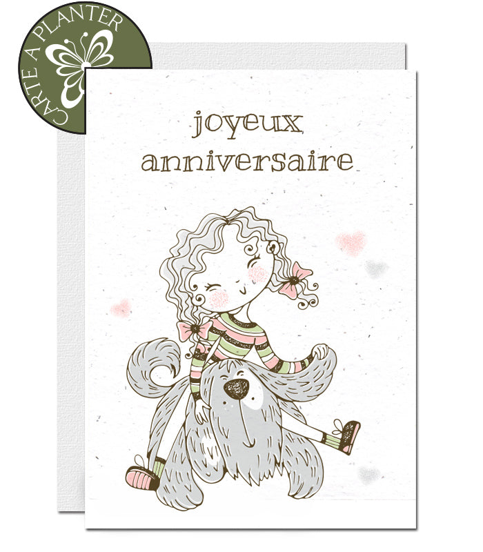 carte d’anniversaire ensemencée 