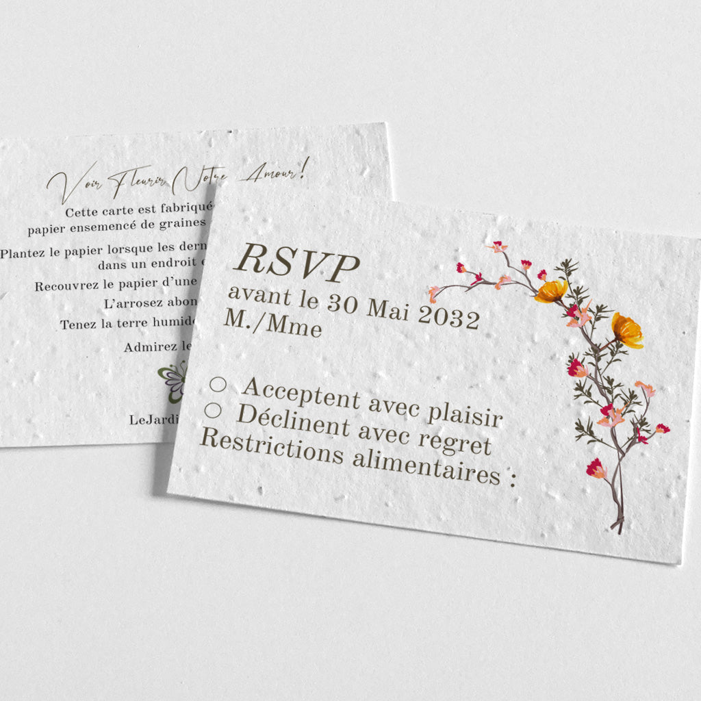 Carte de réponse à planter