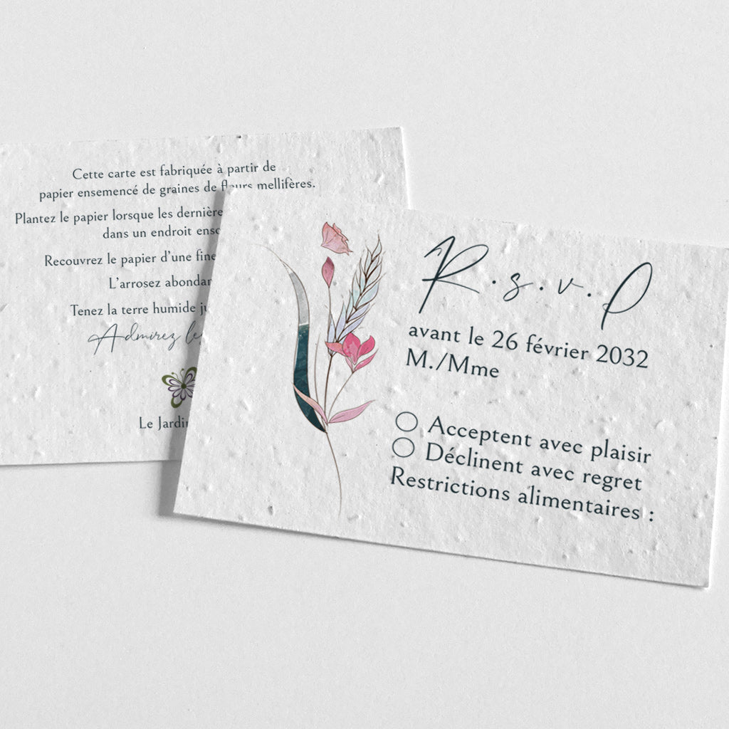 Carte réponse ensemencée