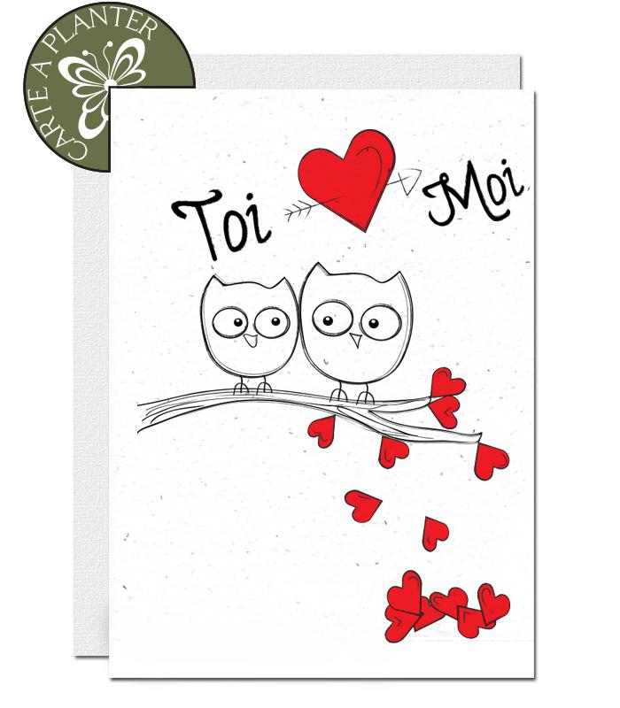 Carte st valentin à planter écologique 