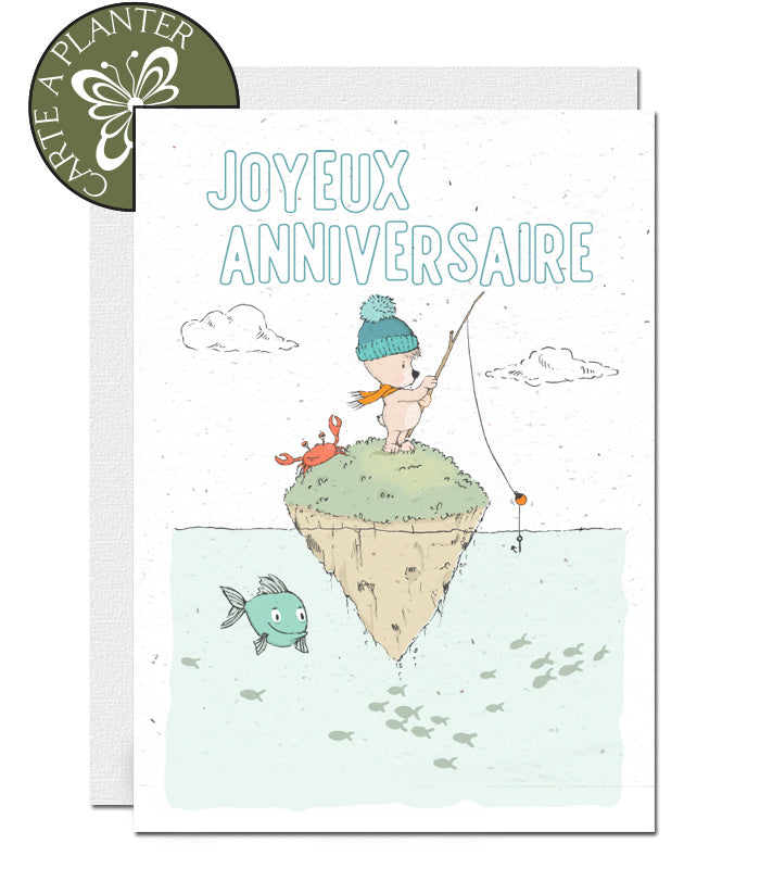 Carte d’anniversaire écologique pour enfant