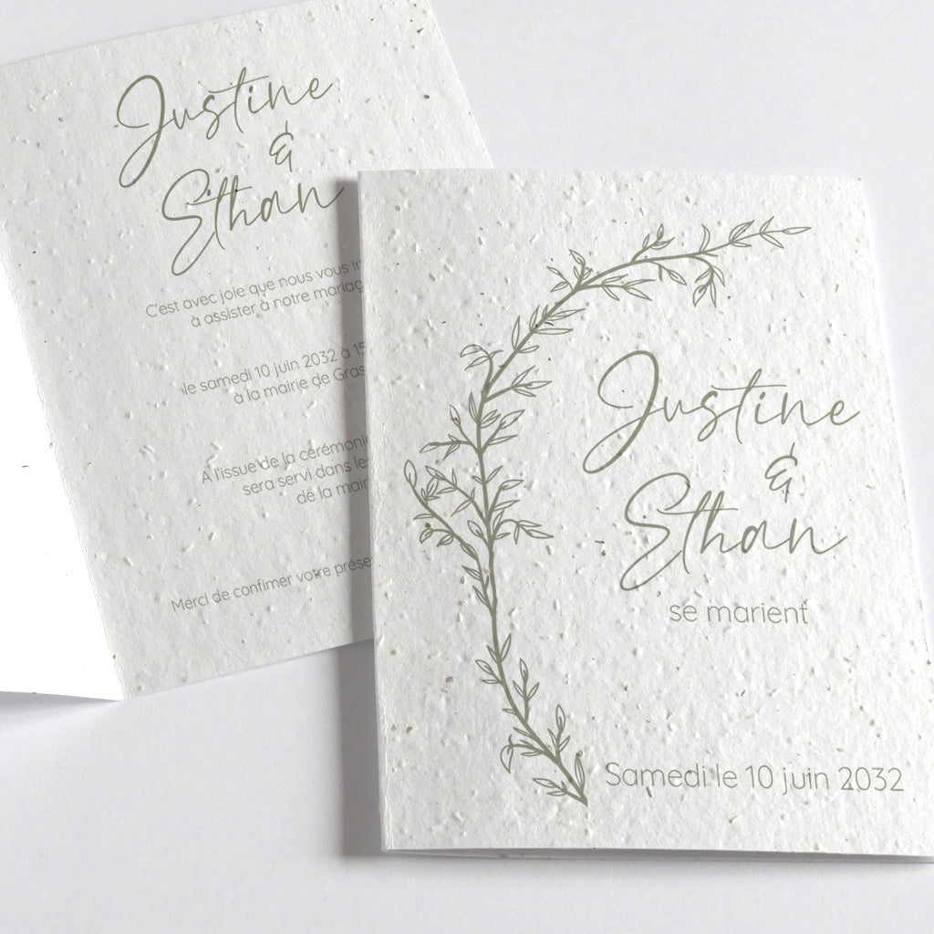 faire-part de mariage à planter
