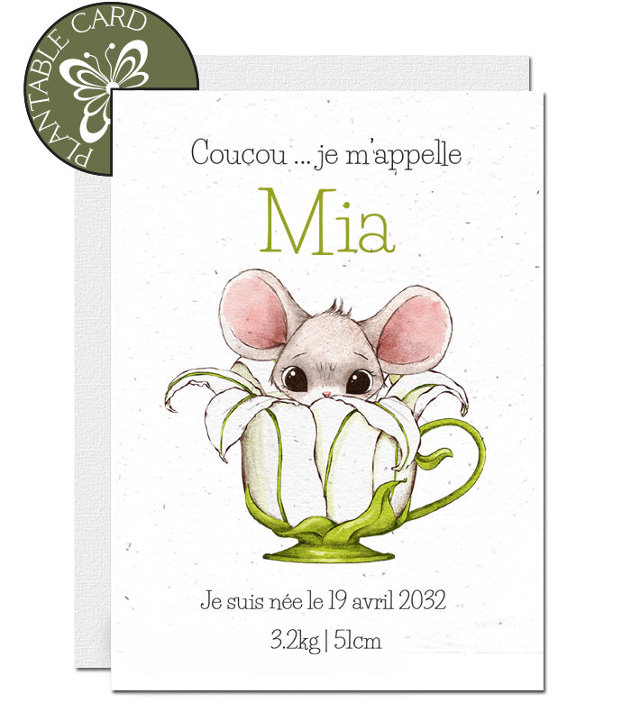plantable baby announcement cards