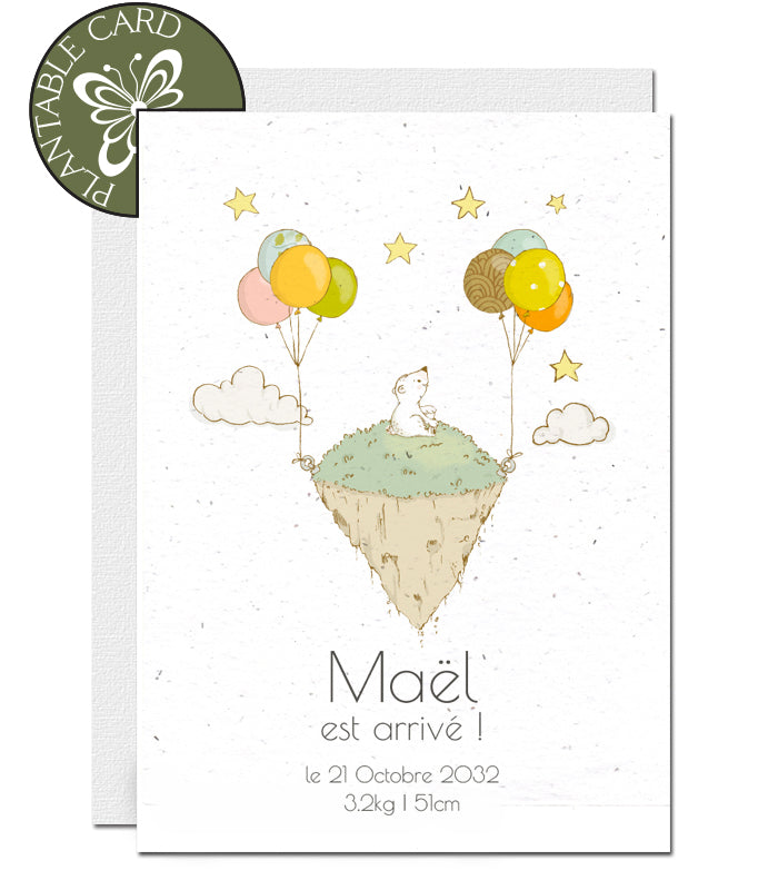plantable baby announcement card