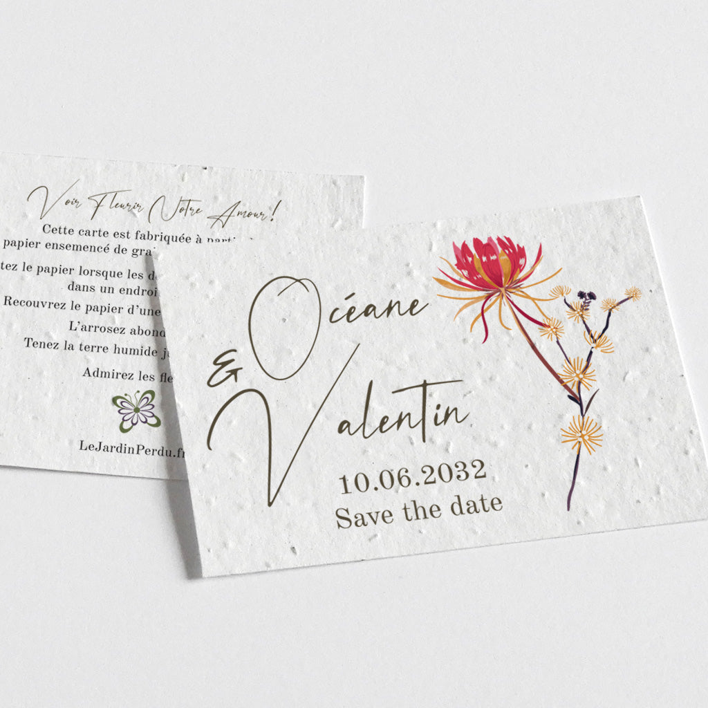 carte save the date a planter