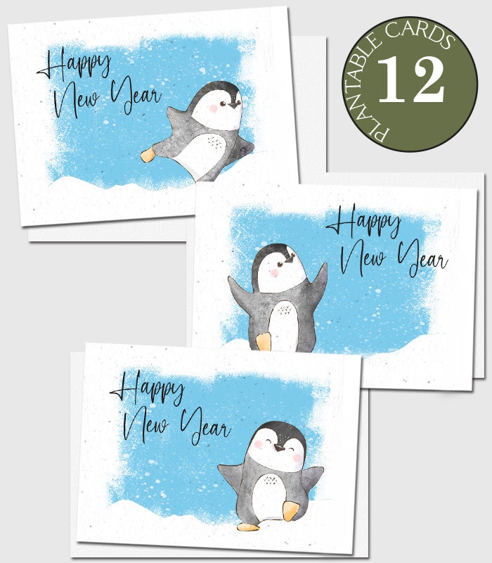 set 12 plantable new year cards
